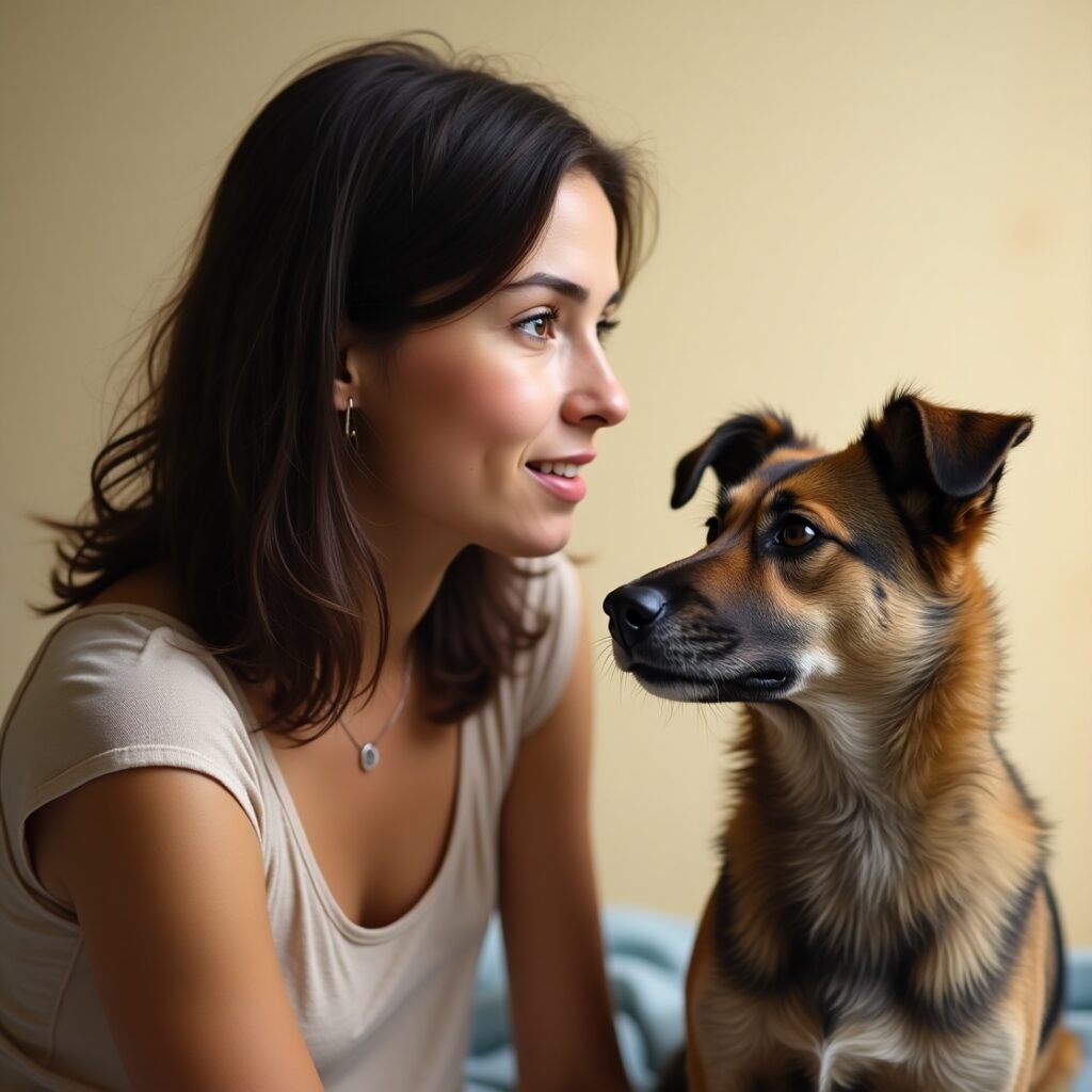 Pet atento à sua tutora