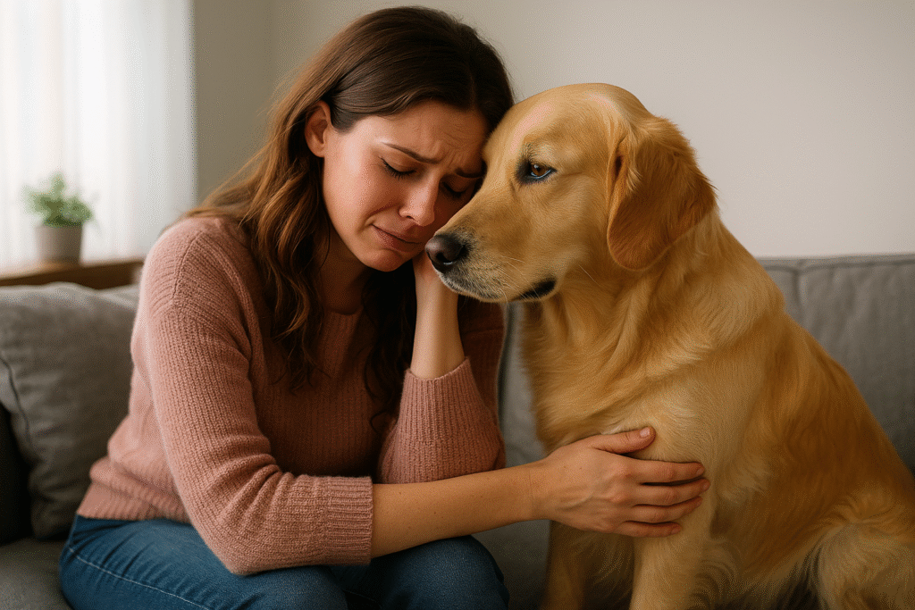 Apoio emocional do cão