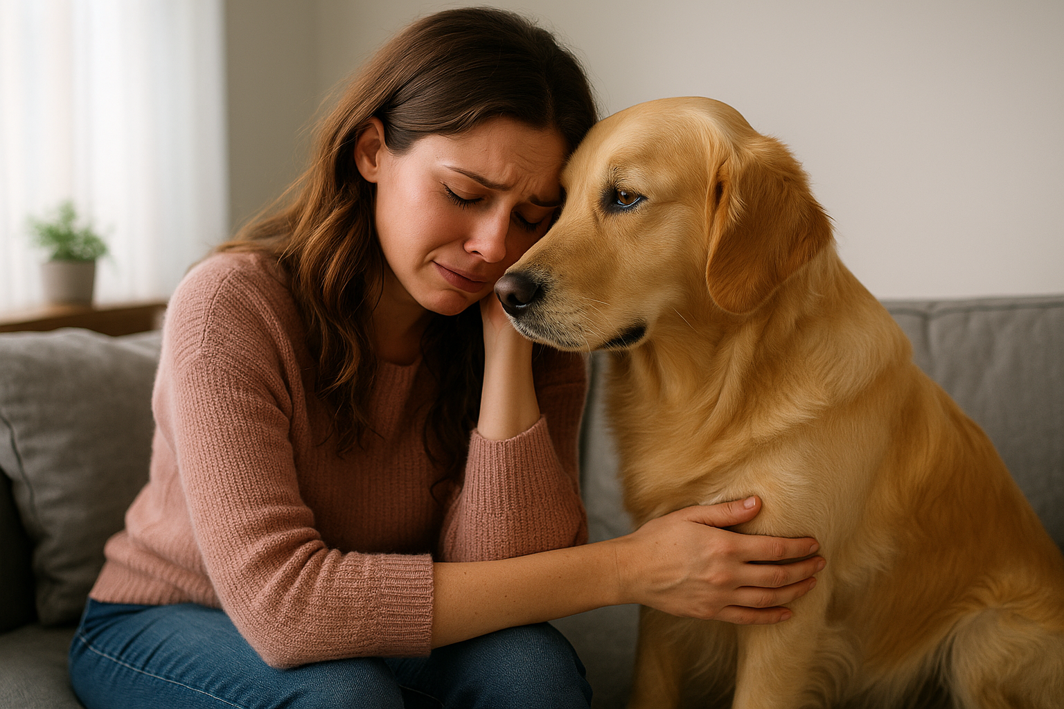 Apoio emocional do cão