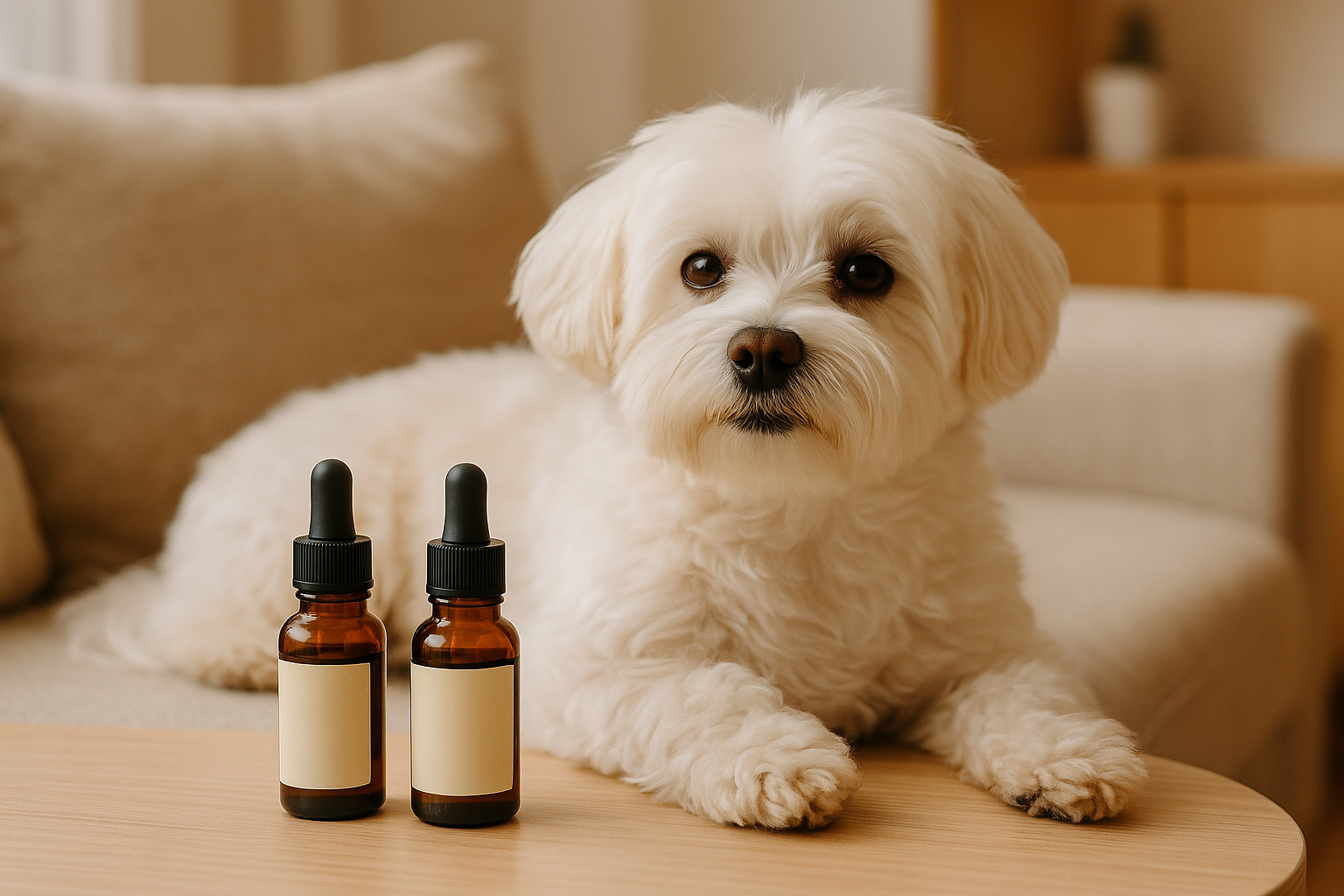 Cãozinho Maltês e seus Florais