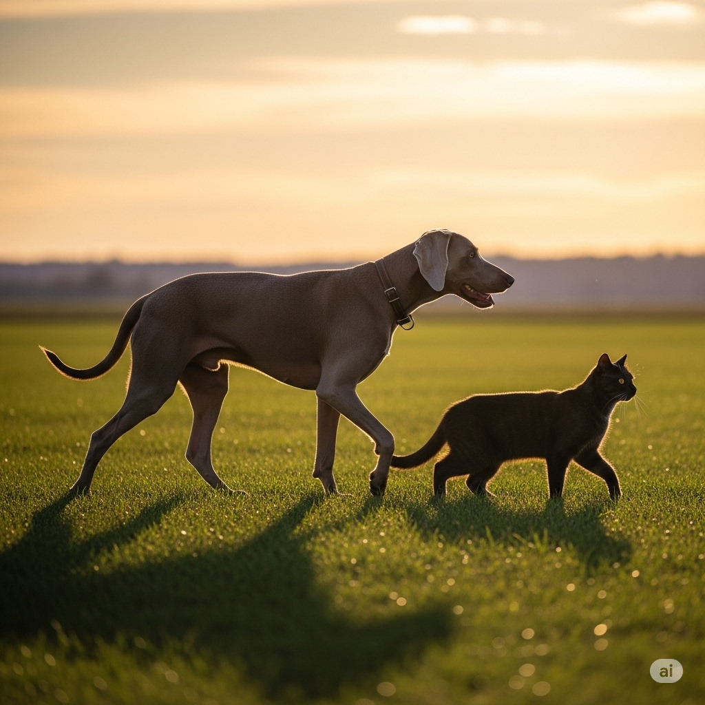 Cão e gato juntos