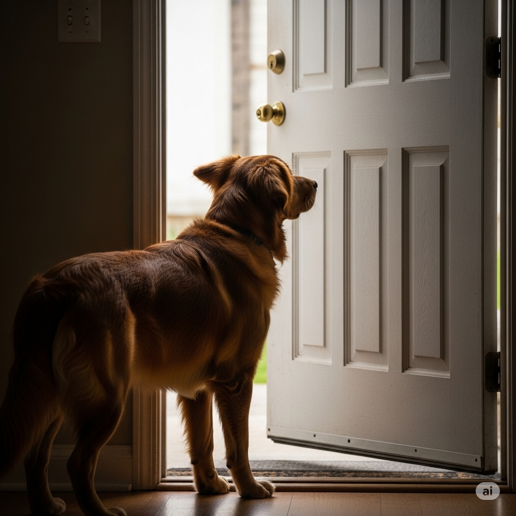 Cão observando