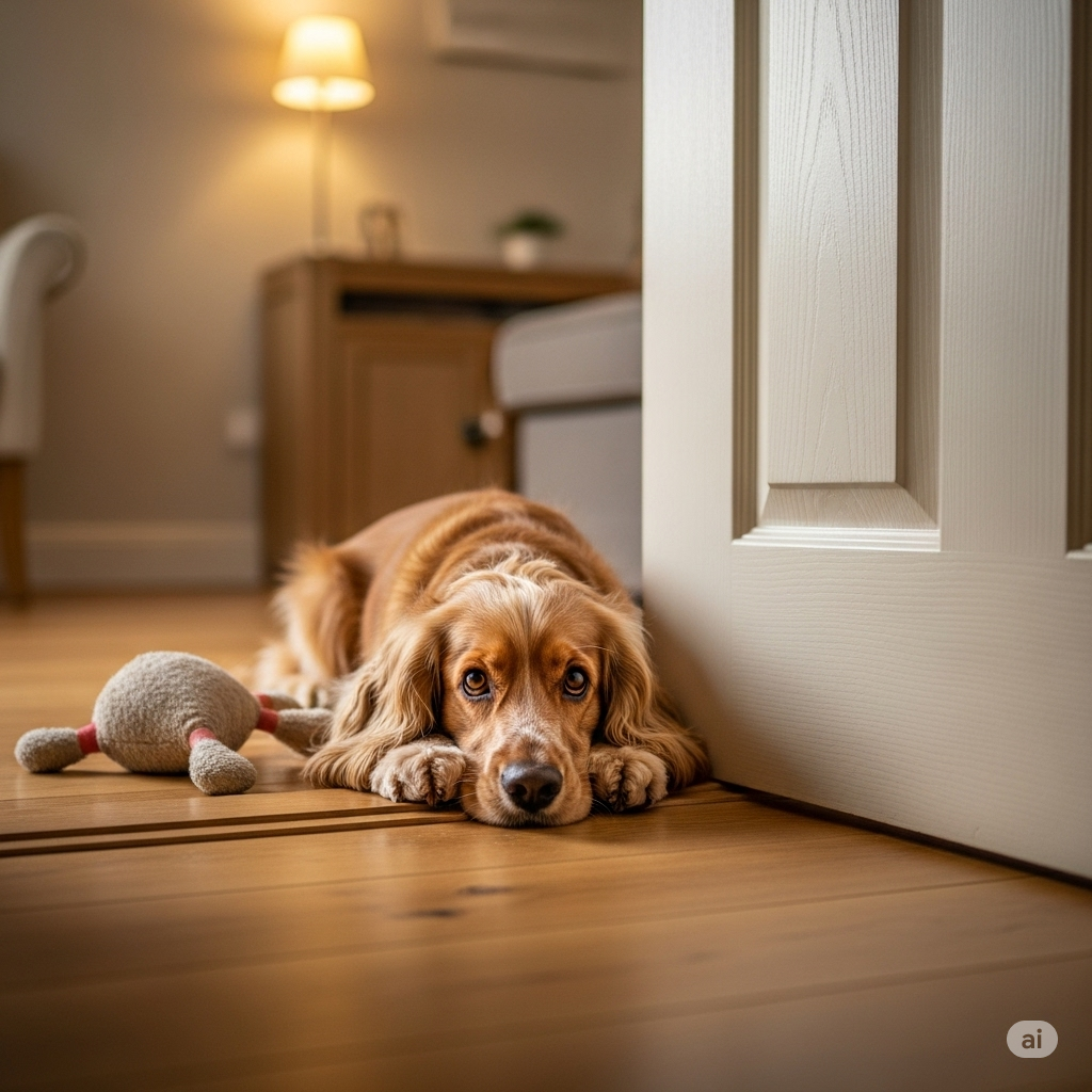 Cão observando ambiente