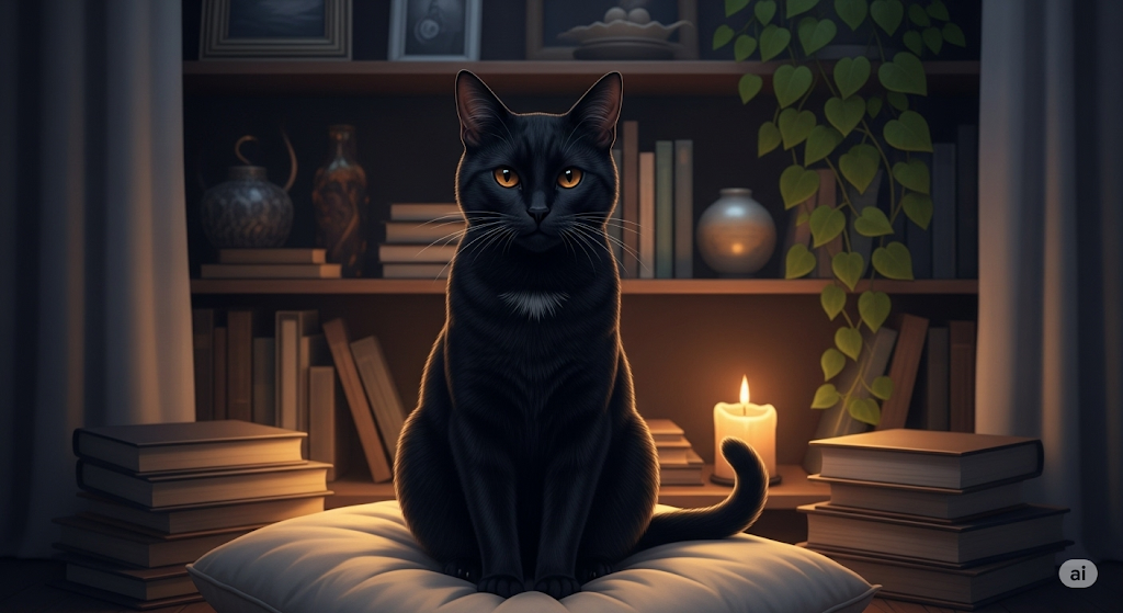 Gato pelagem preta