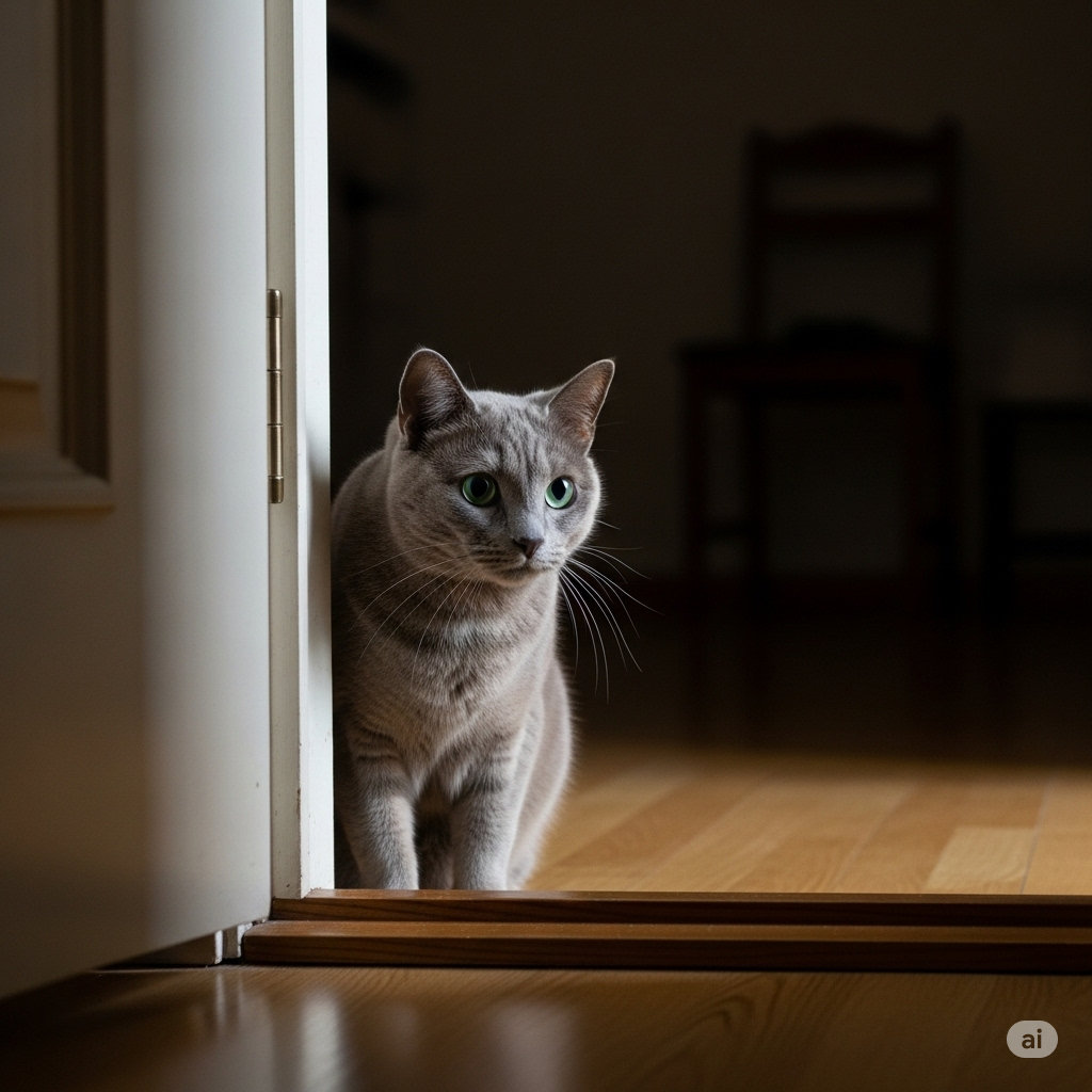 Gato observando ambiente
