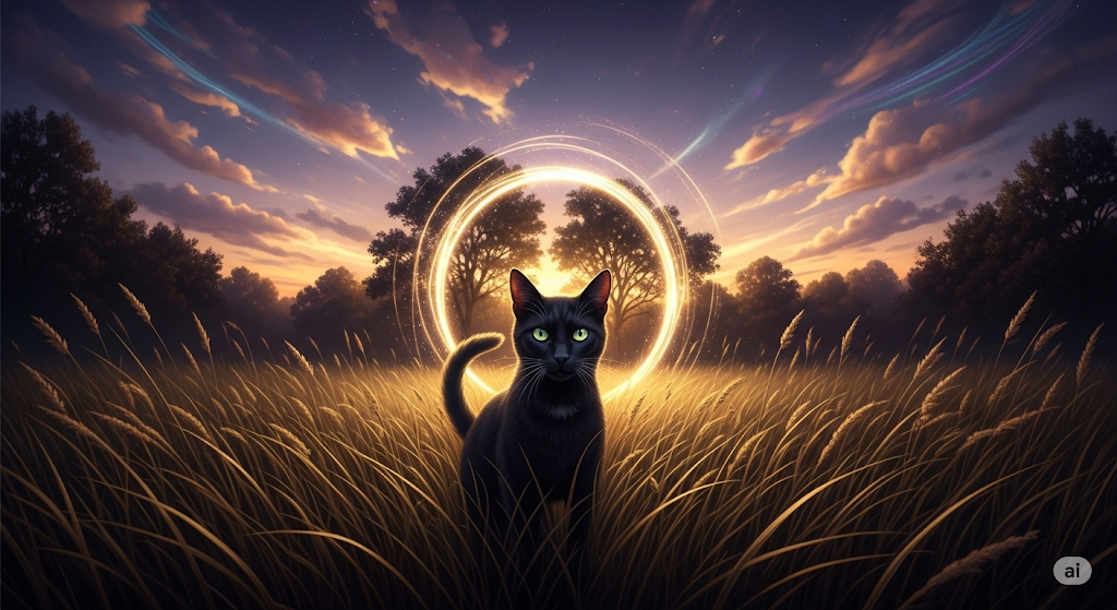 Portal energético e o gato preto