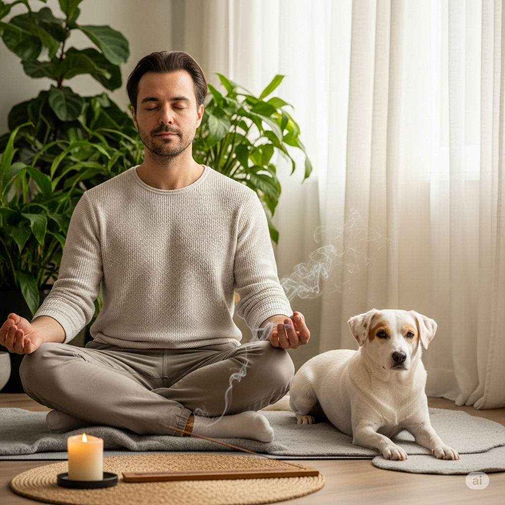 Meditando com o pet