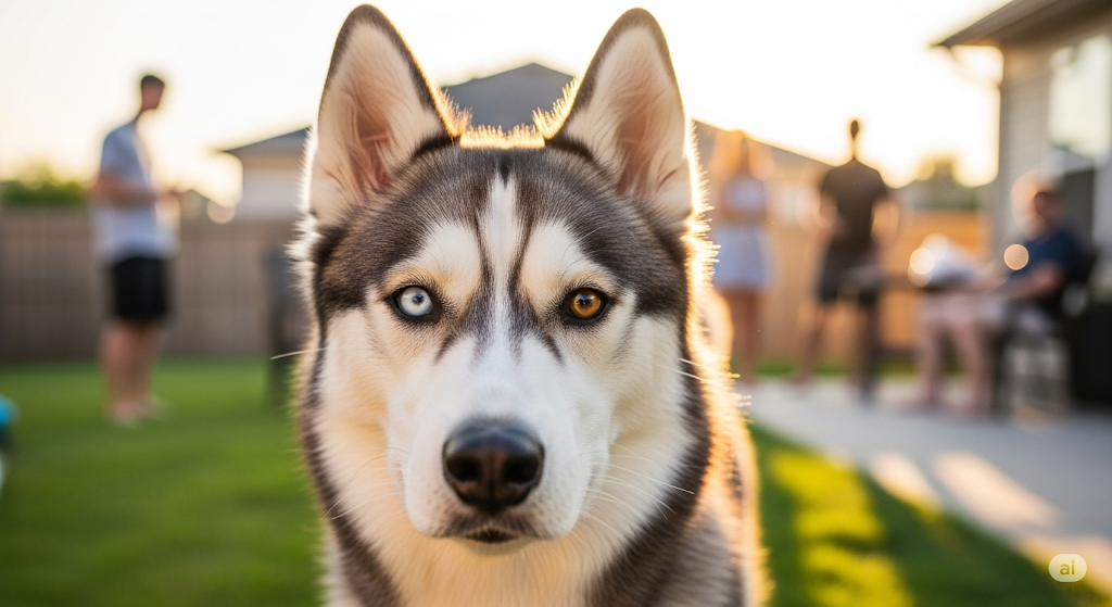 Heterocromia no Husky Siberiano
