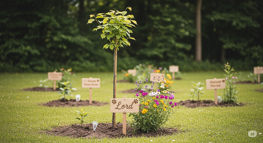 Plantado uma árvores em homenagem ao pet