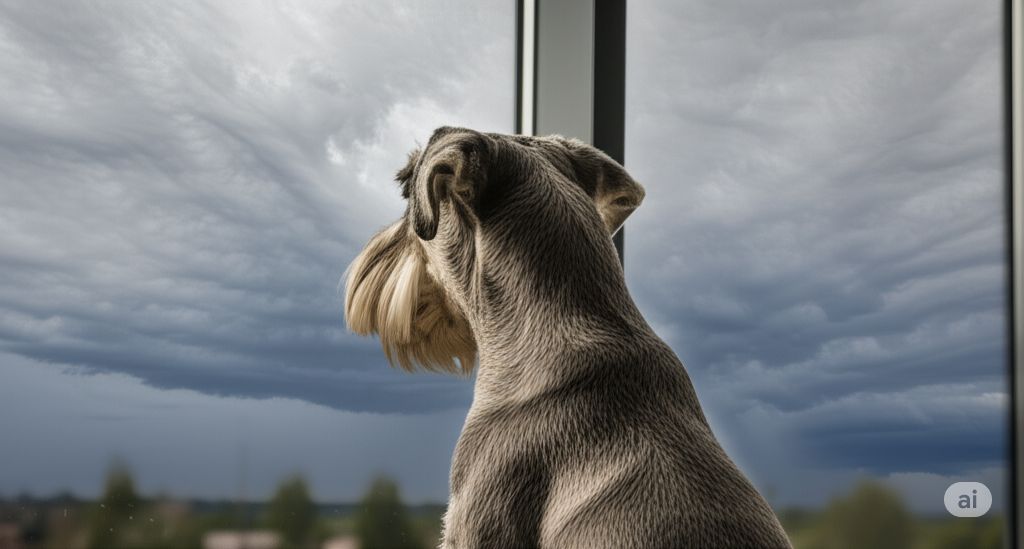 Observando o mau tempo
