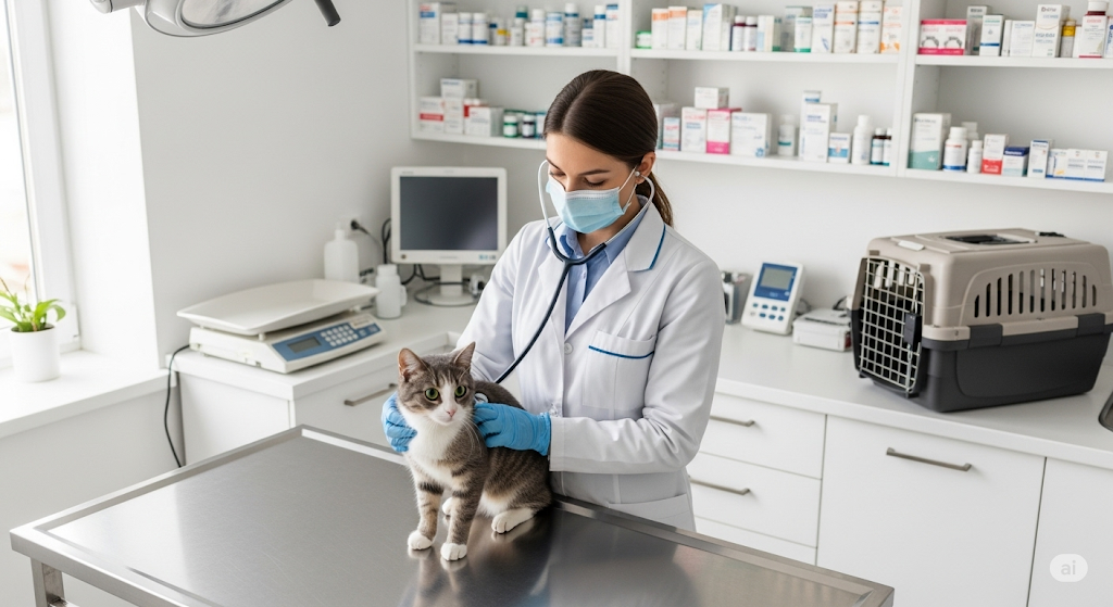 Gato no veterinário