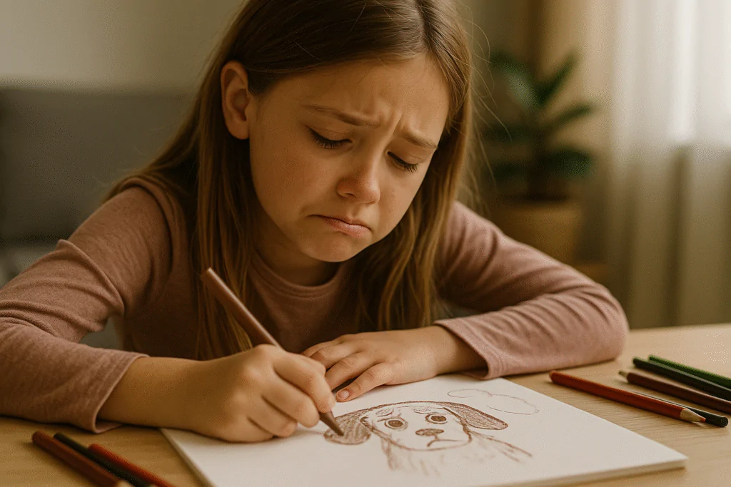 Criança desenhando Pet
