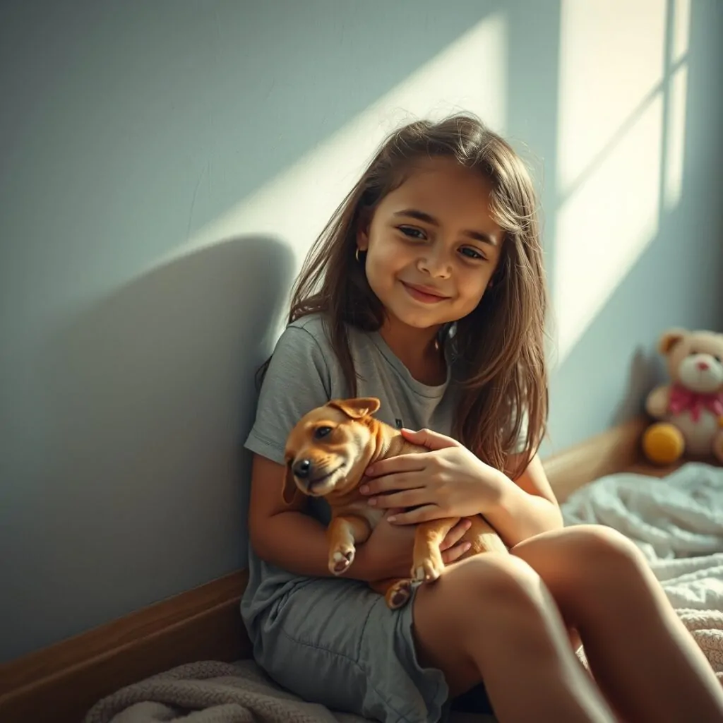 Filhote curtindo colinho