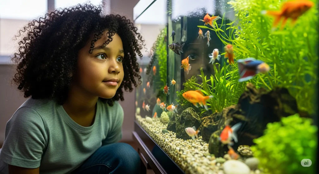 Observando os peixes