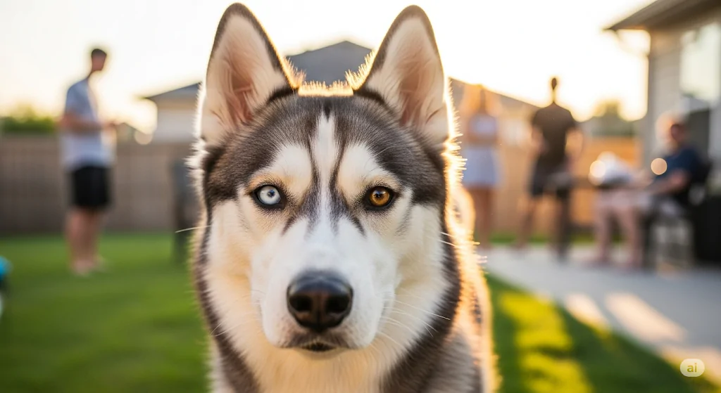 Heterocromia no Husky Siberiano