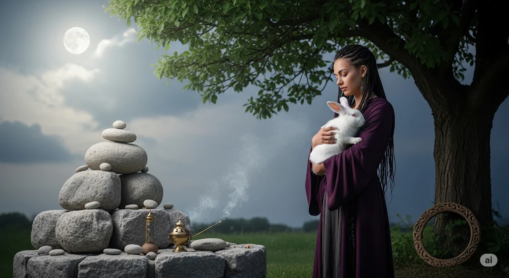 Ritual - tutora e seu coelho