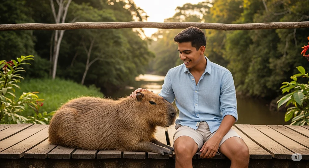 Capivara e seu amigo